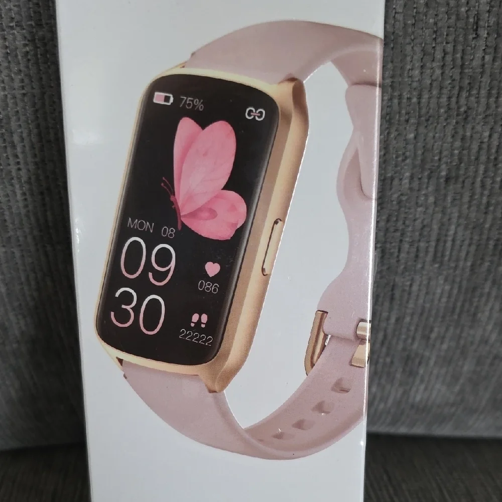 Womens Pink and Gold Health & Fitness Tracker By Amzhero New In Box